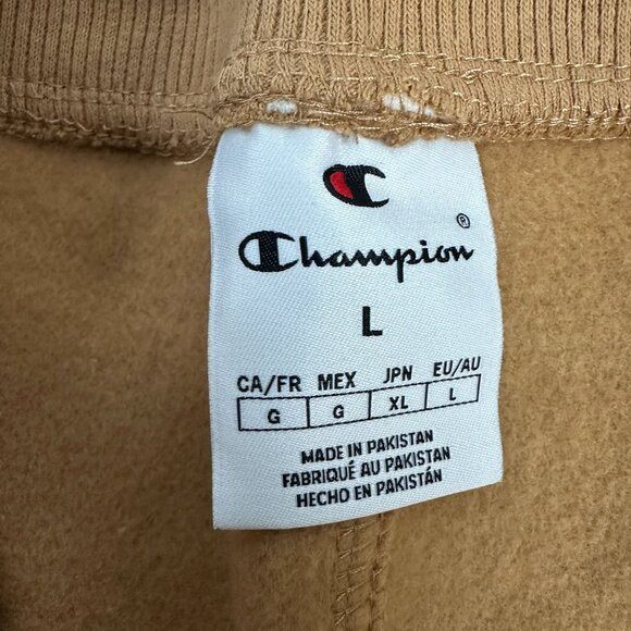 Champion Mens Jogger Sweatpants Size Large Tan Cotton/Polyester Blend - Picture 3 of 7